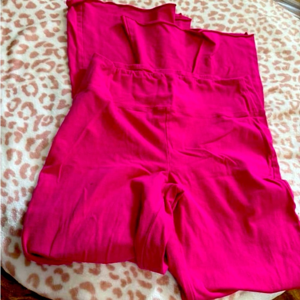 Pink Zenana flare yoga pants